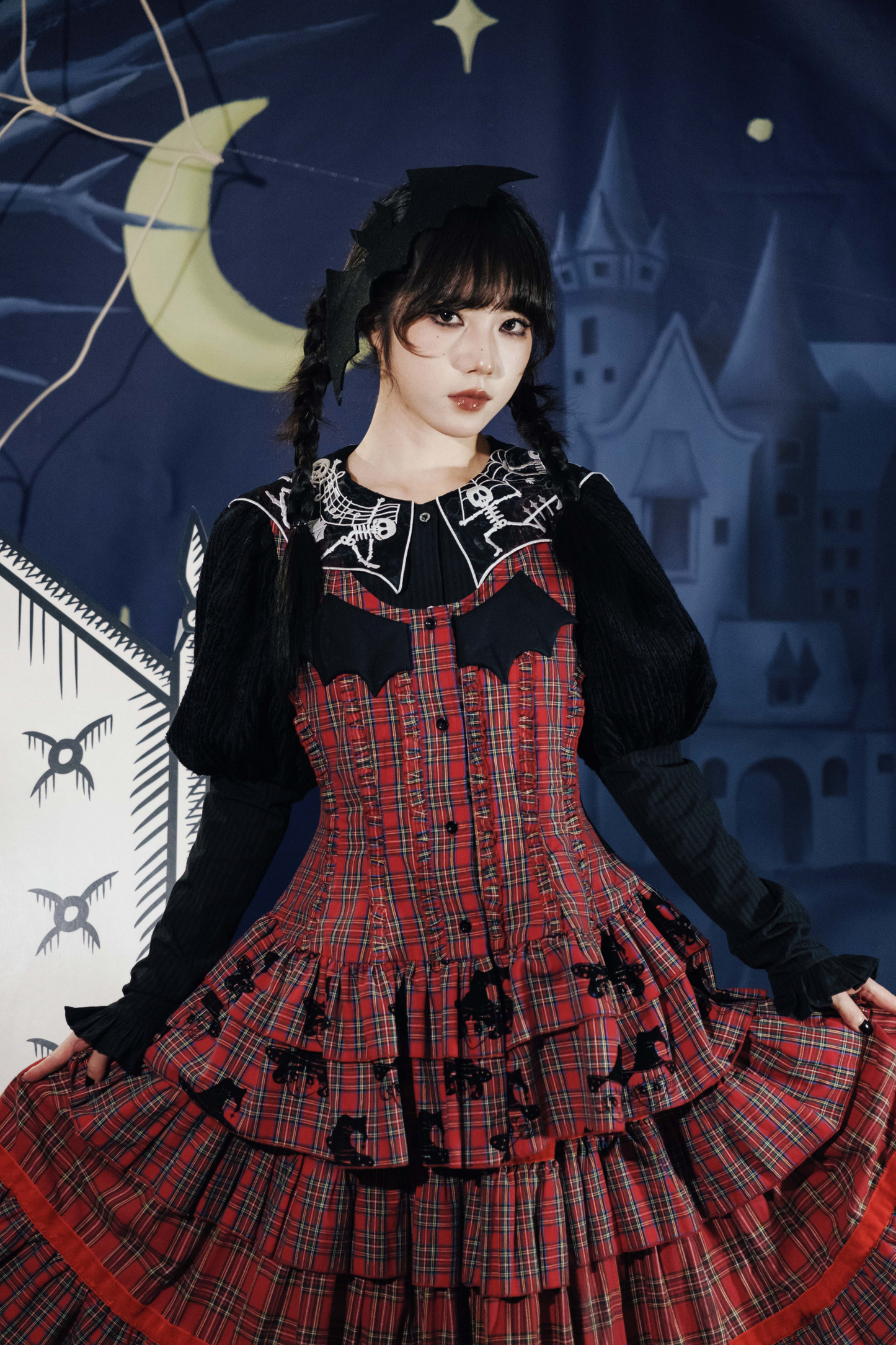 Top Dracula Check Sleeveless