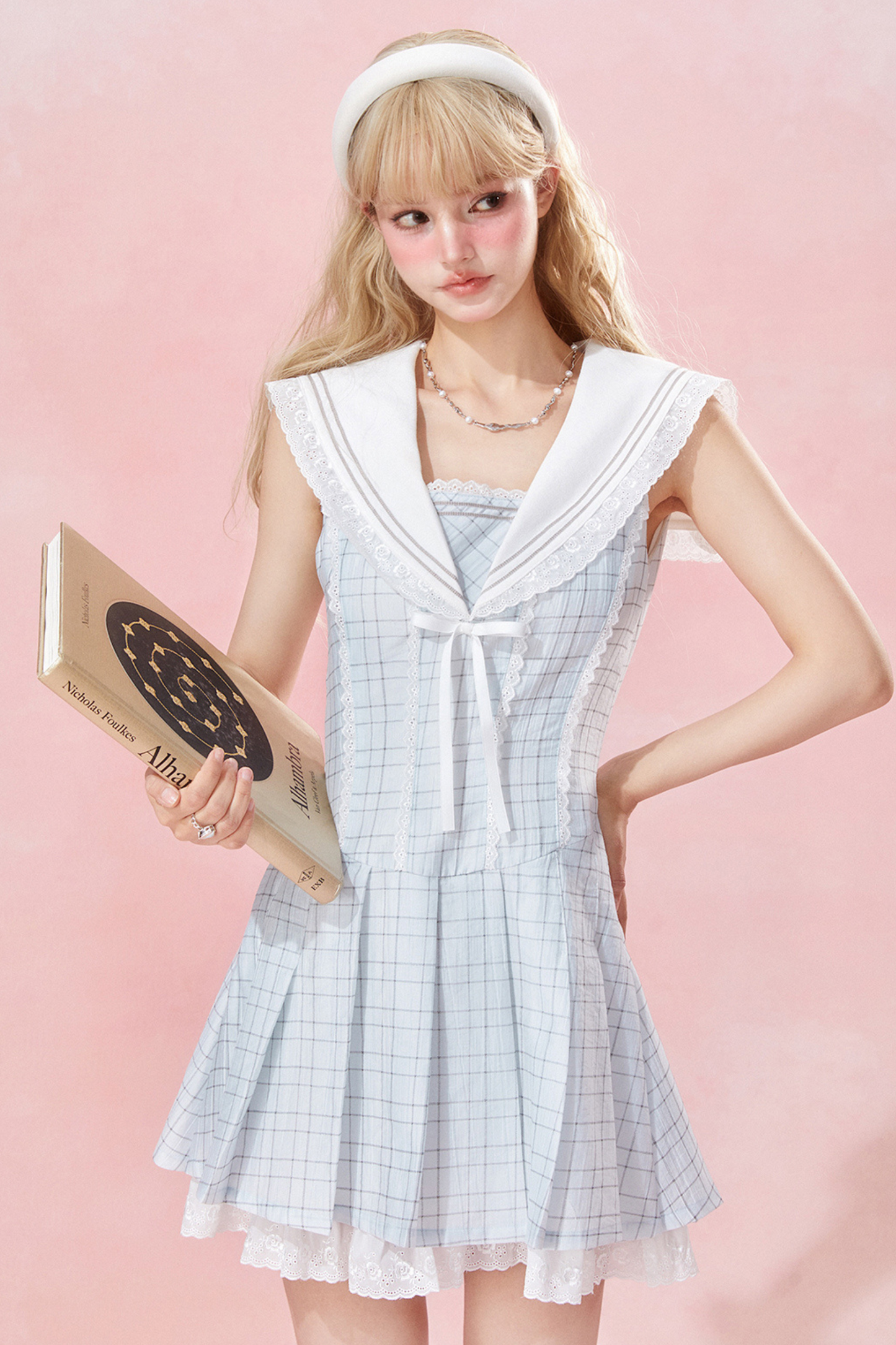 Nautical Dress Sleeveless Chic Check