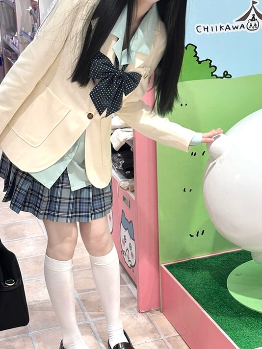 Style Collar Beige/Purple/Pink Uniform JK Blazer Preppy Notched