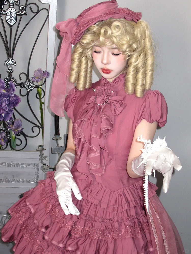 Pink Puff Short Sleeves Gothic Lolita Blouse