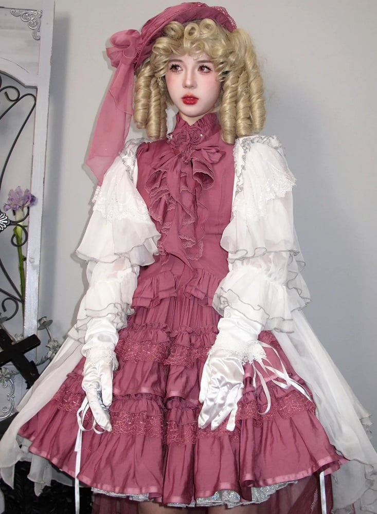 Pink Puff Short Sleeves Gothic Lolita Blouse