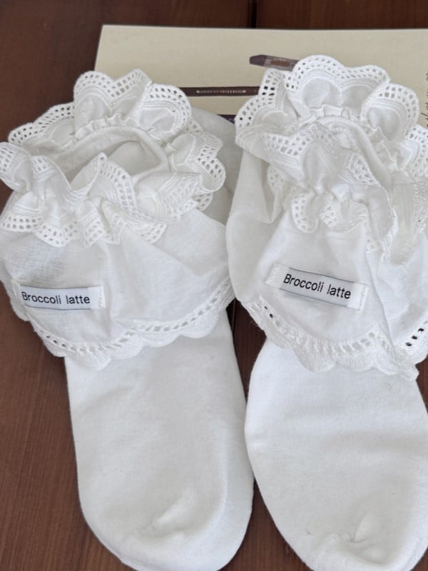 White Ankle Lolita Cuff Socks Ruffled