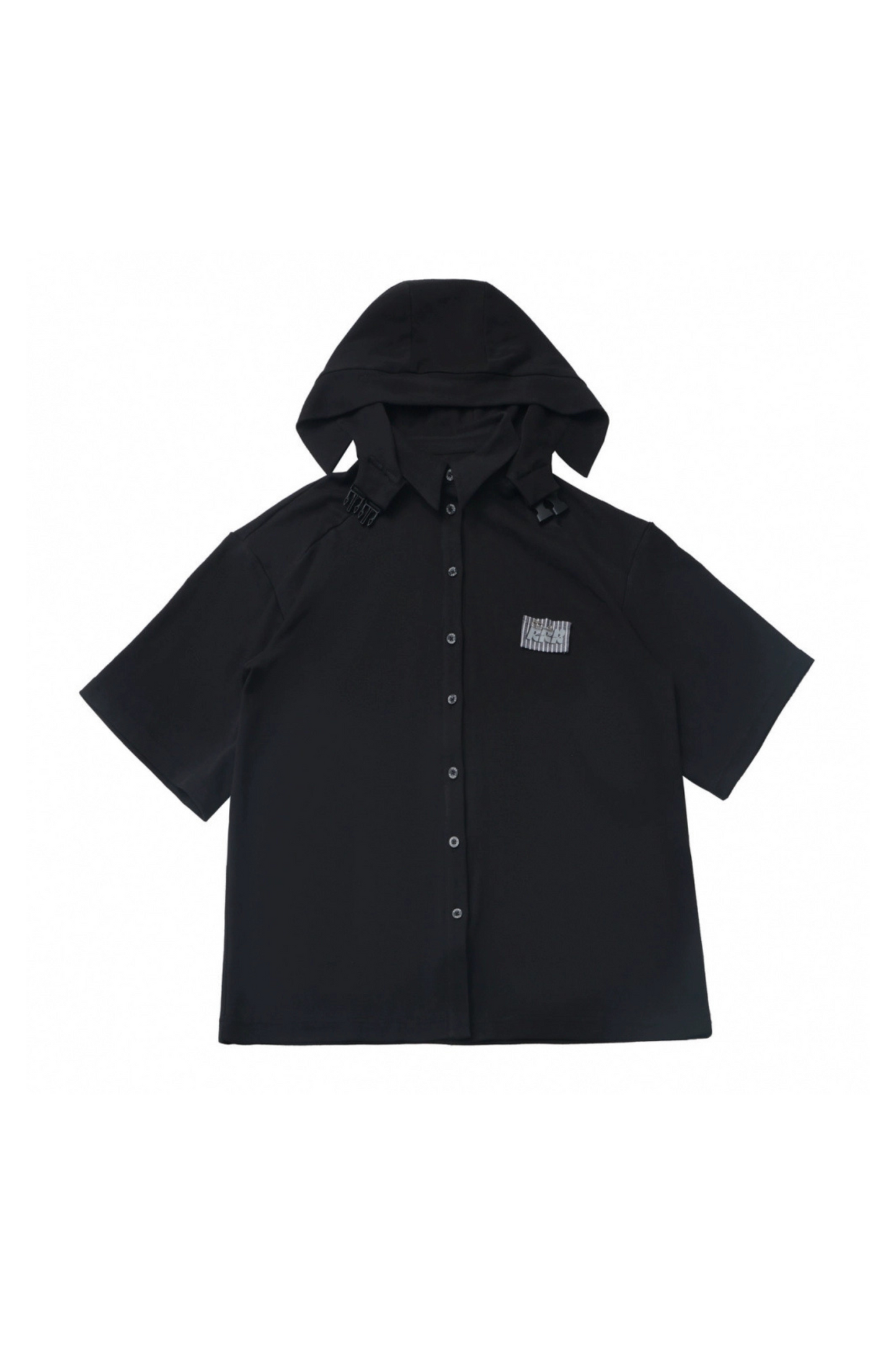 Weste + ärmellose Halbkapuzenjacke Top Hose Mode