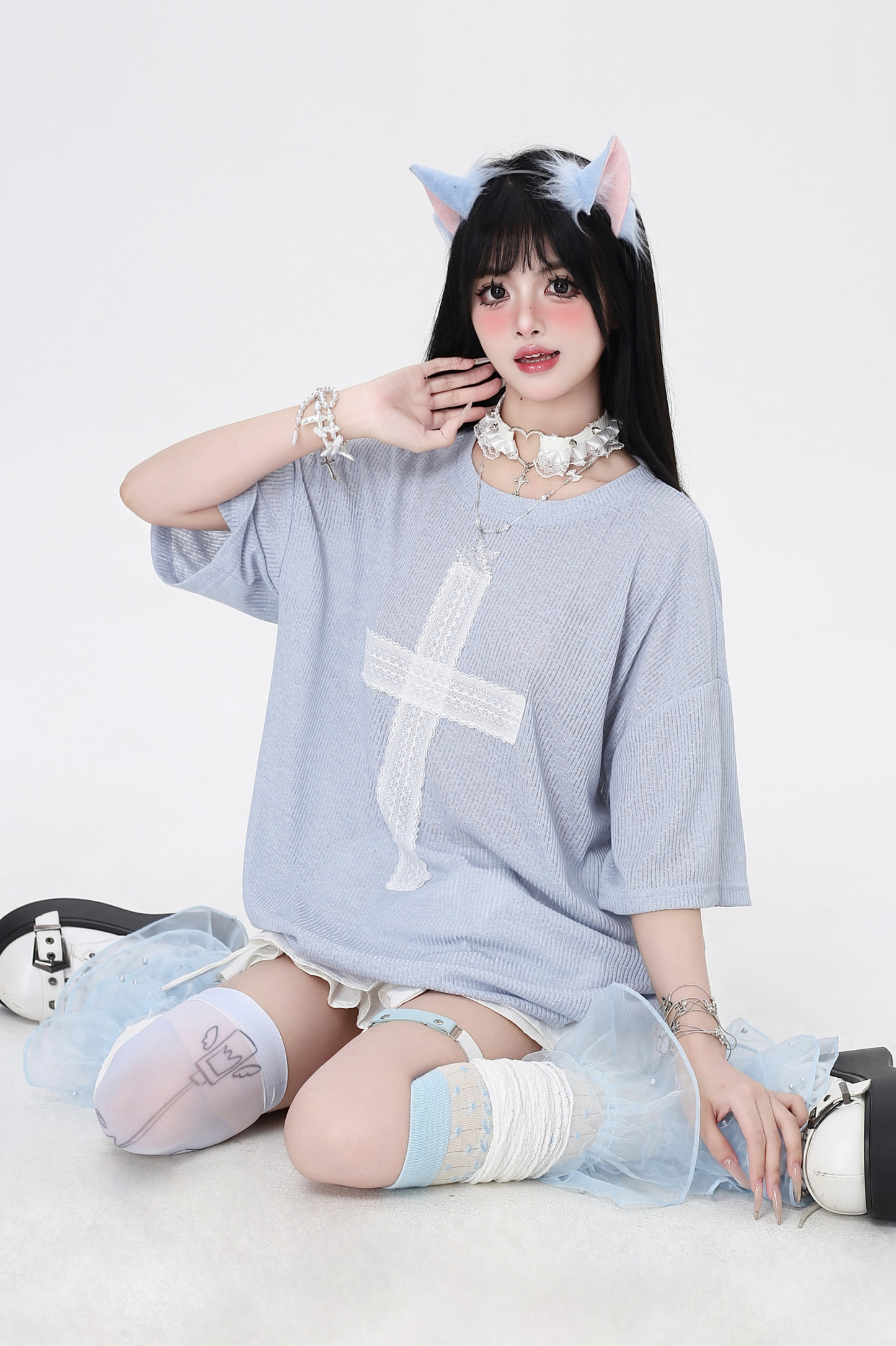 Cross Tops Patch Loose Subculture