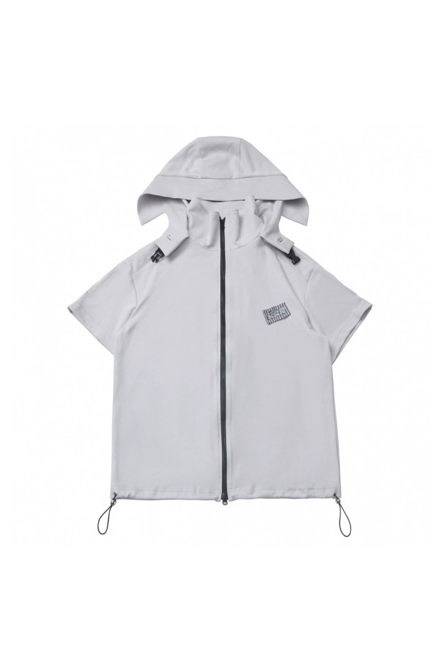Weste + ärmellose Halbkapuzenjacke Top Hose Mode