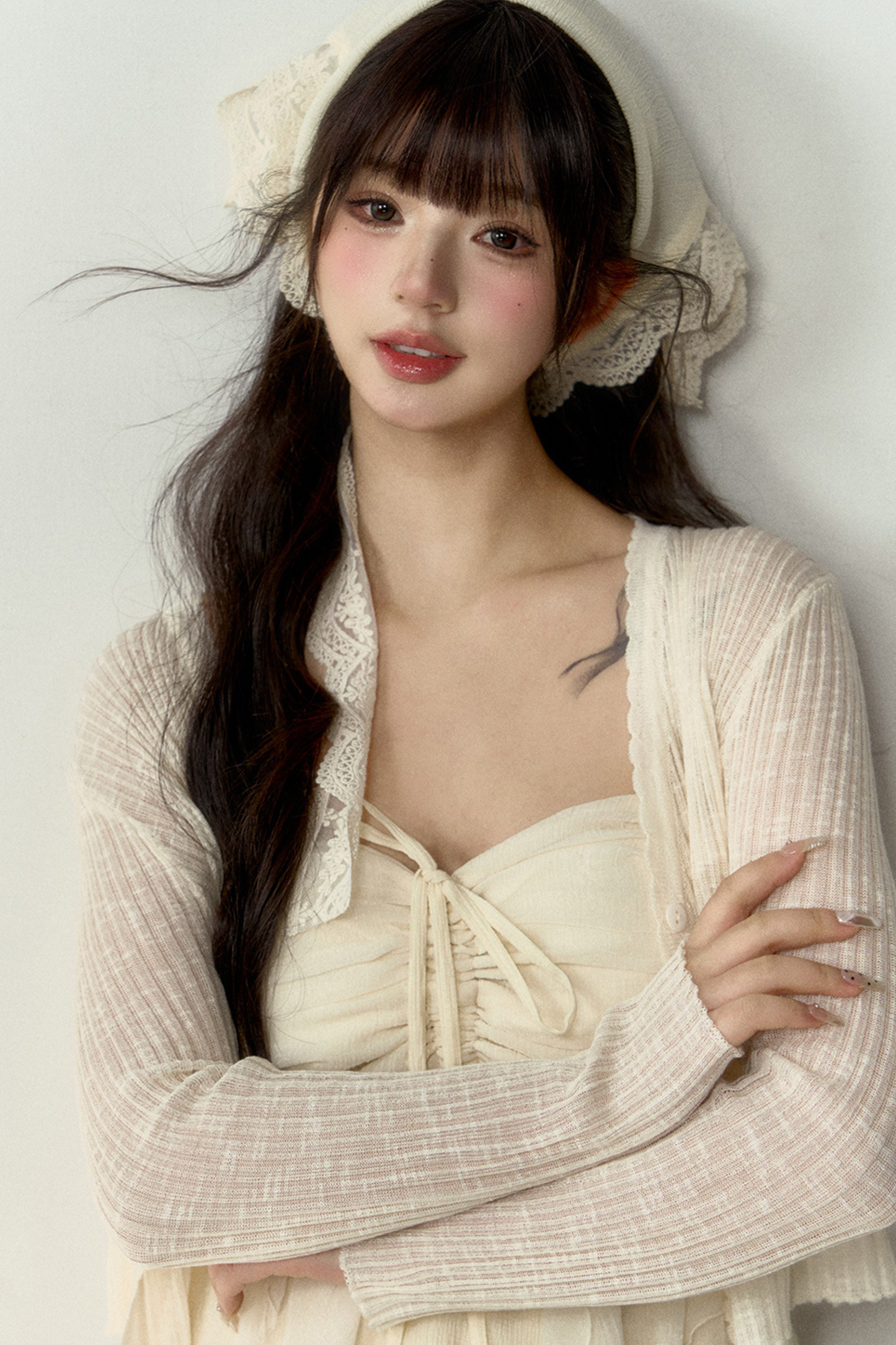 Wind Neck French + Seaside Kleid Neckholder Blume