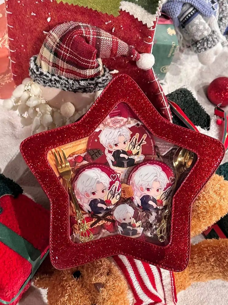 Star-shaped Ita Bag PU Red Badge Set Detachable with Charm