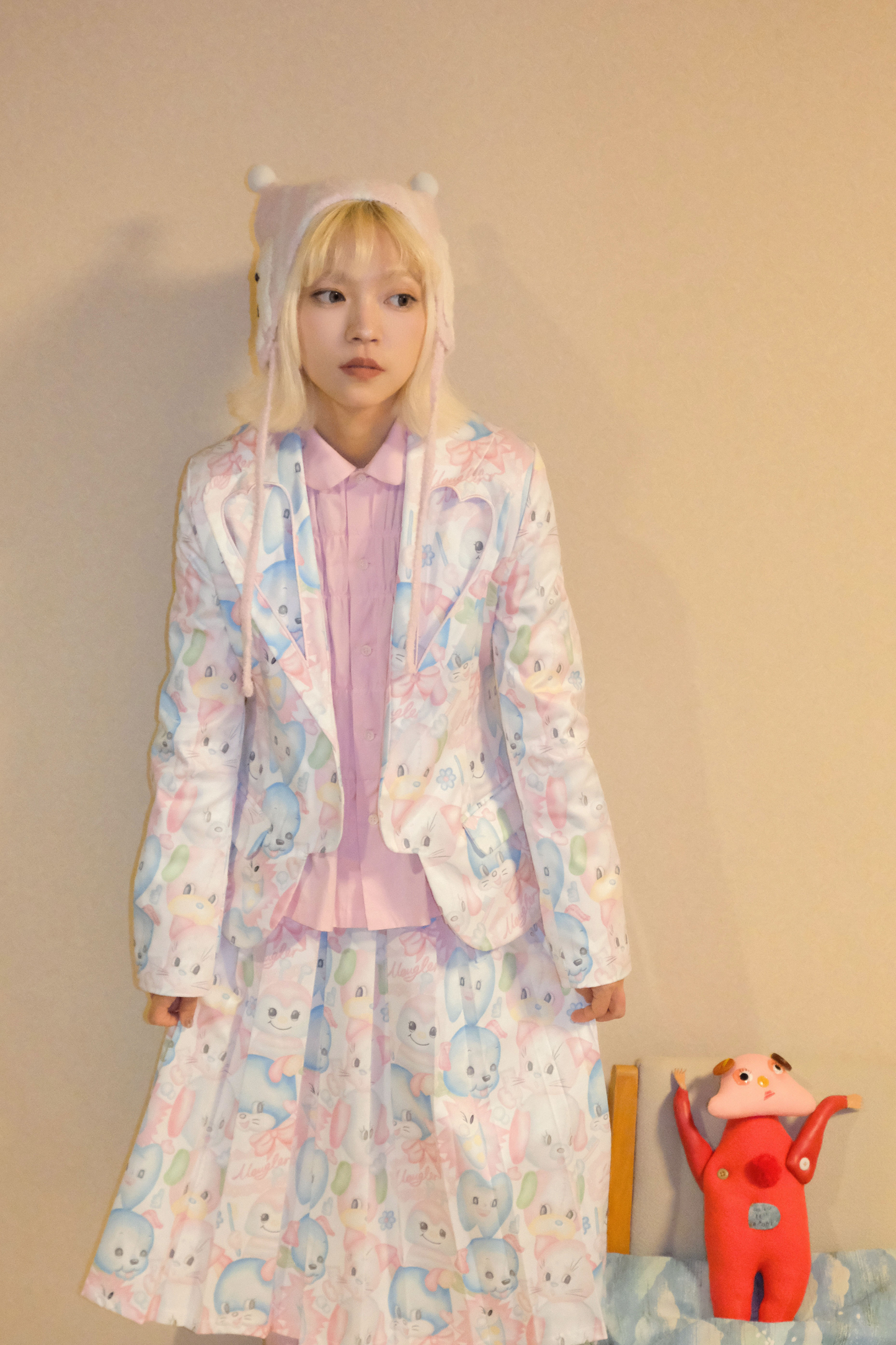 jacket y2k + collar skirt fantasy