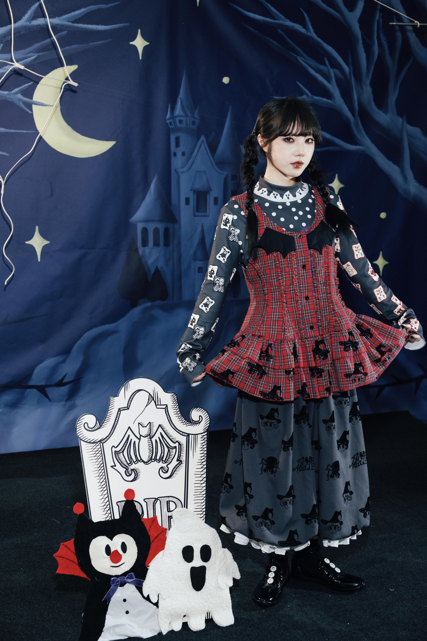 Top Dracula Check Sleeveless