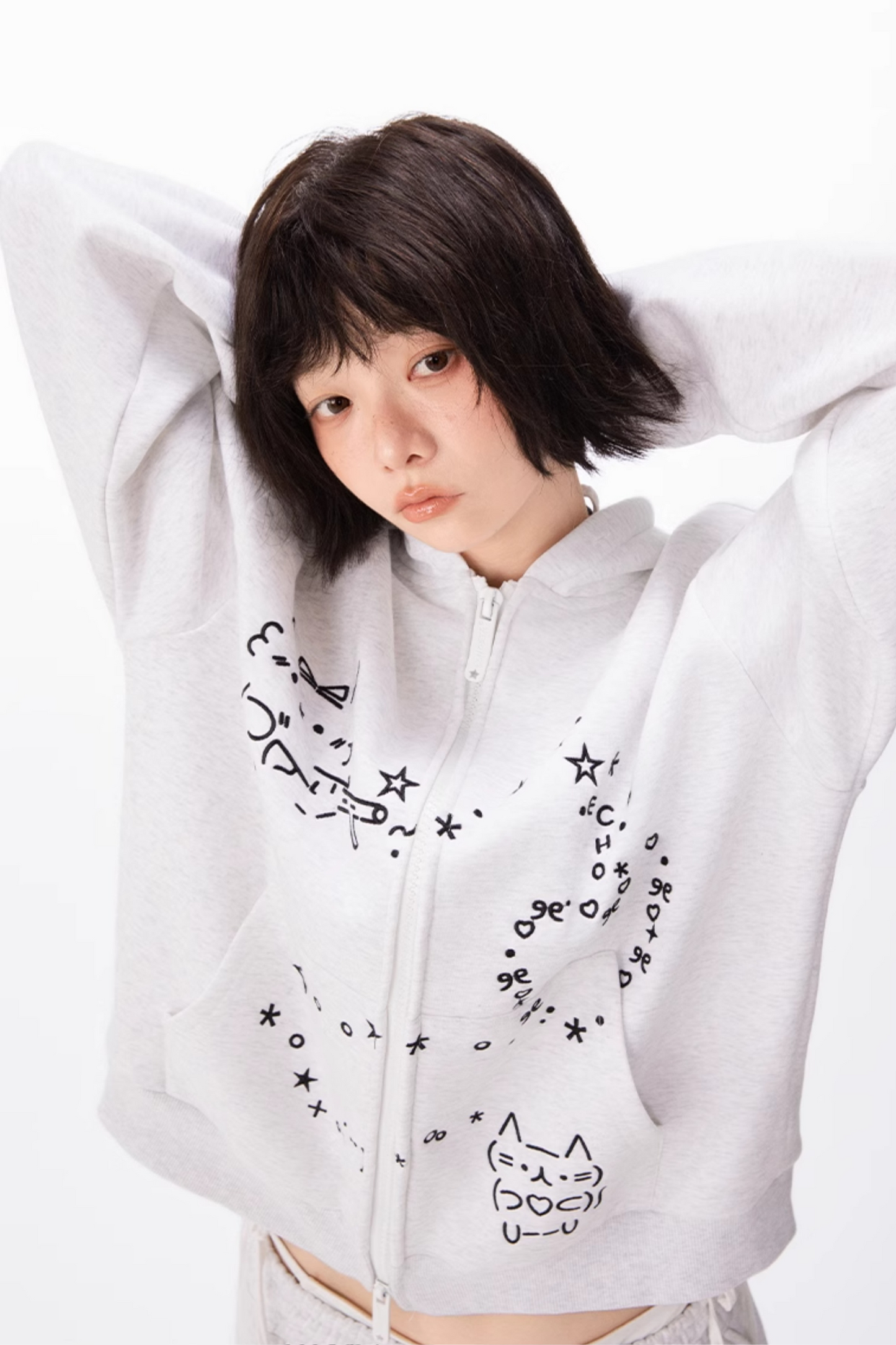 Computer Leg + Straight Hooded Sweatpants Boa Hoodie