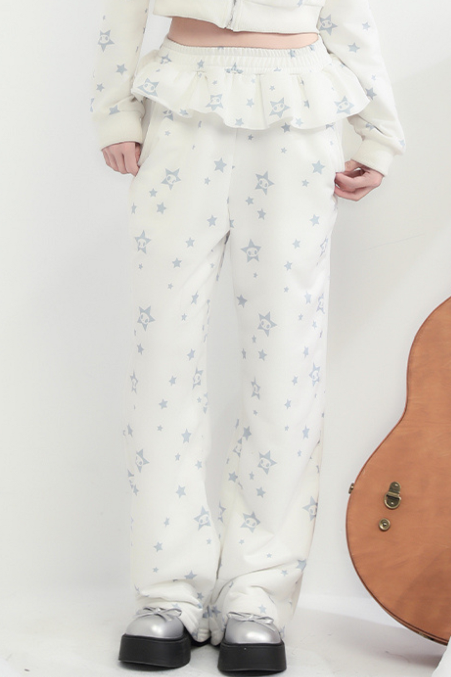 Hoodie Animal Ruffle Pants Loose Ear Hooded +