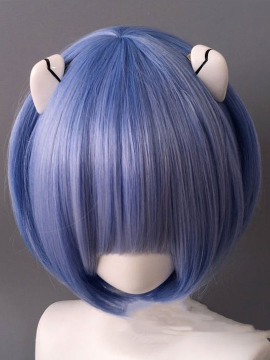 ホワイトレッドサイバーパンクヘアクリップ