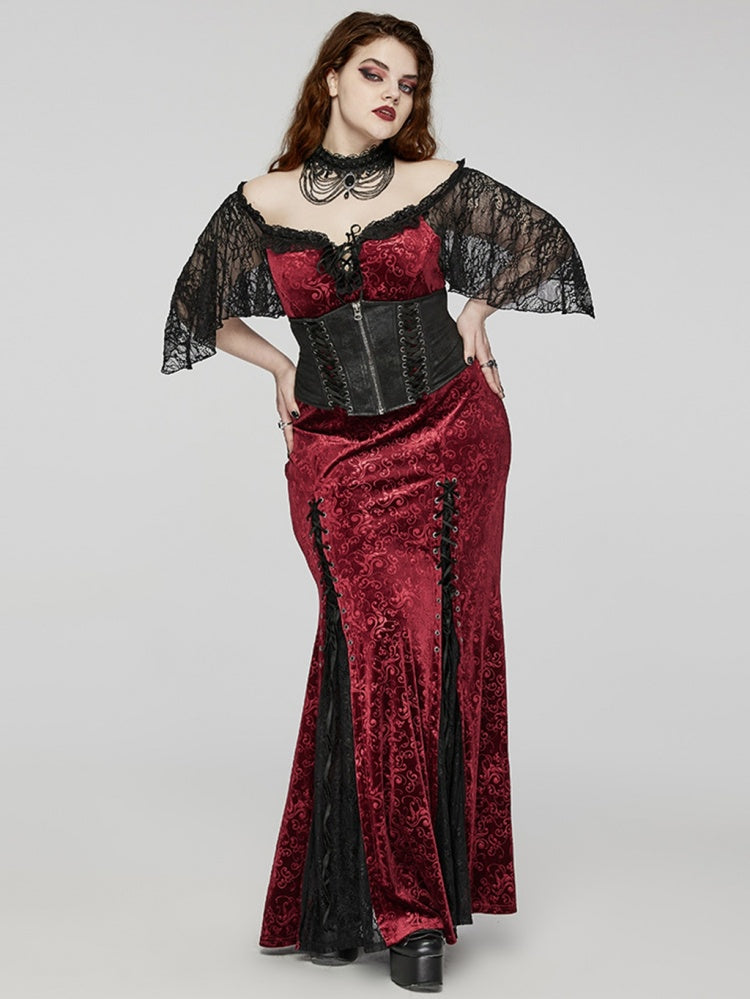 Gothic Kopfbedeckung Spitzenhalsband