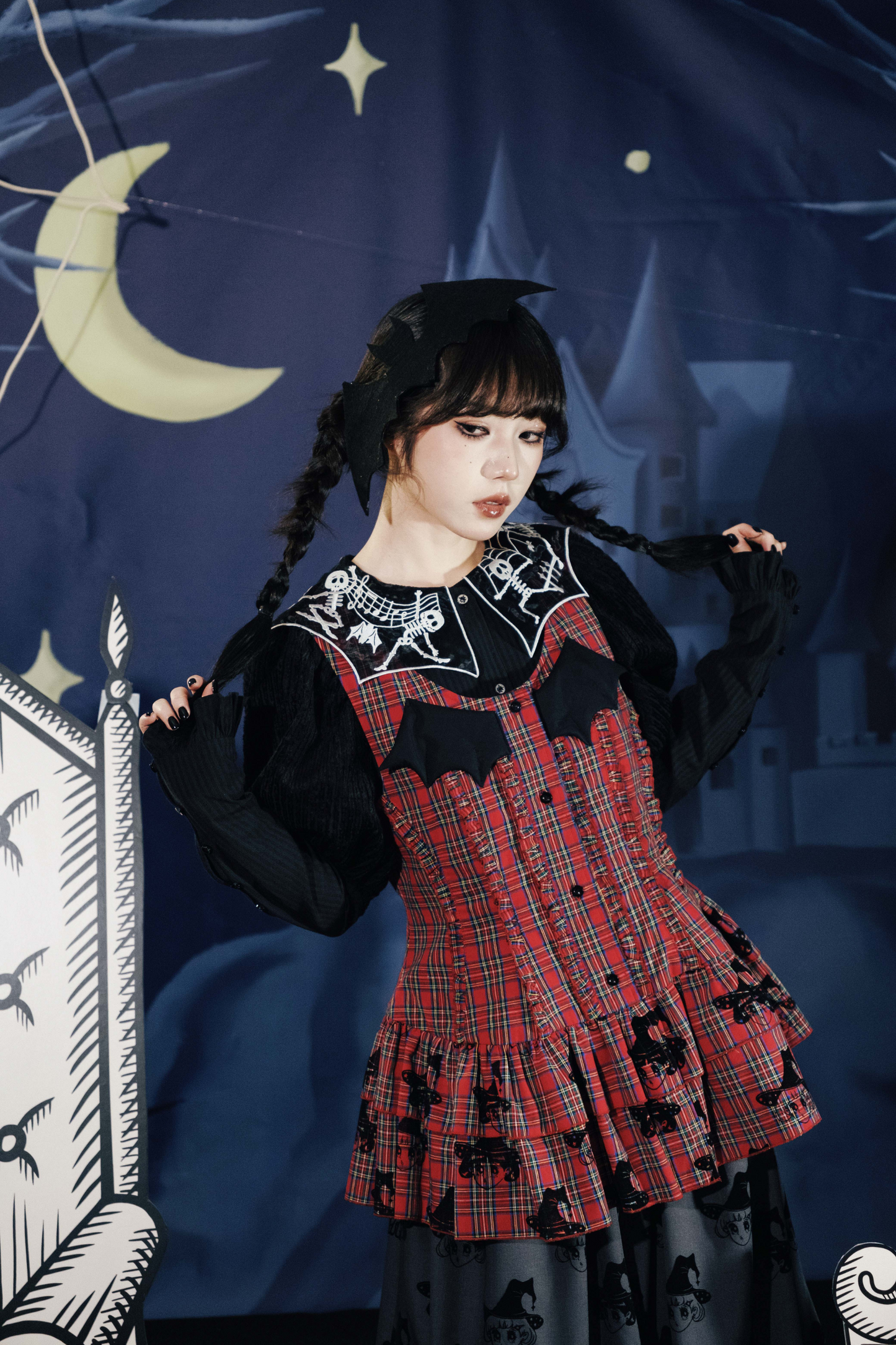Top Dracula Check Sleeveless