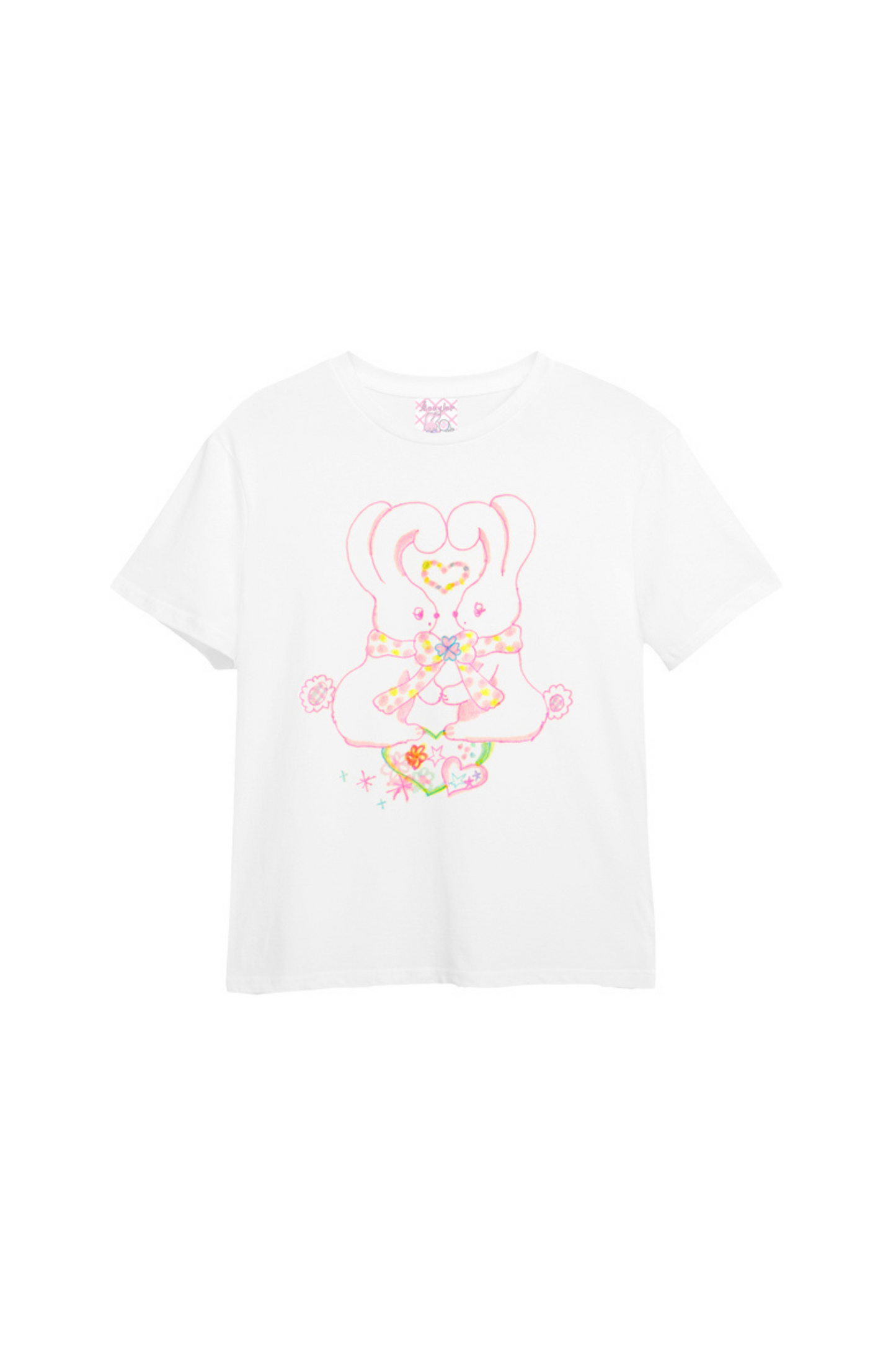 T-Shirt Love mit Sternen-Print