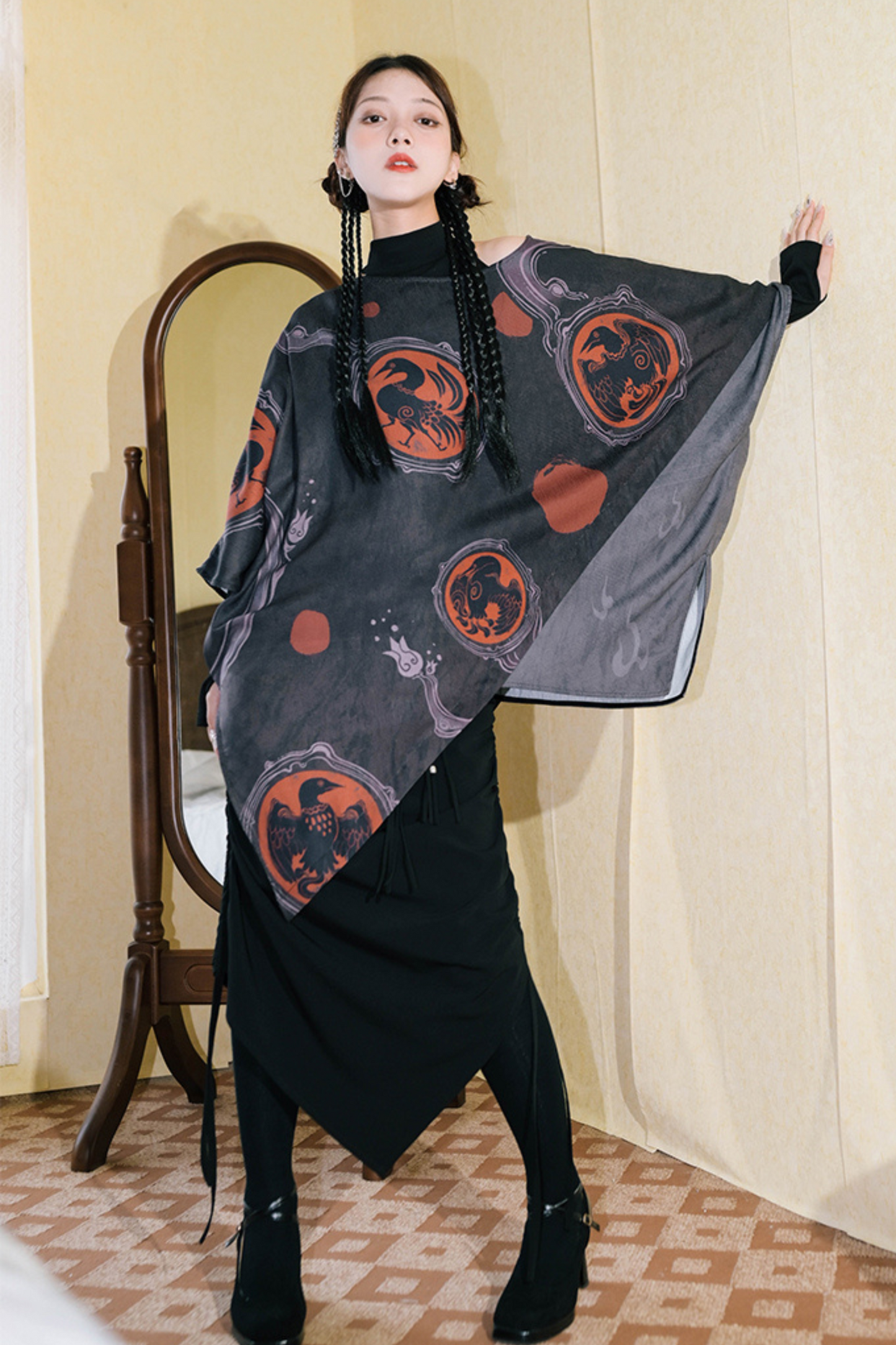 Style Mode Smock Top Cape Loose