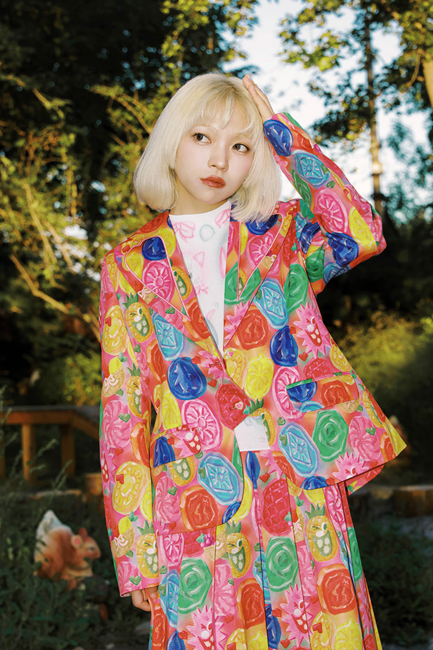 jacket y2k + collar skirt fantasy