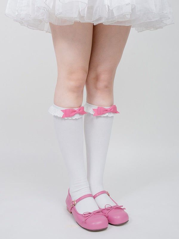 Little Jenny Lolita Bowknot Underknee Stockings