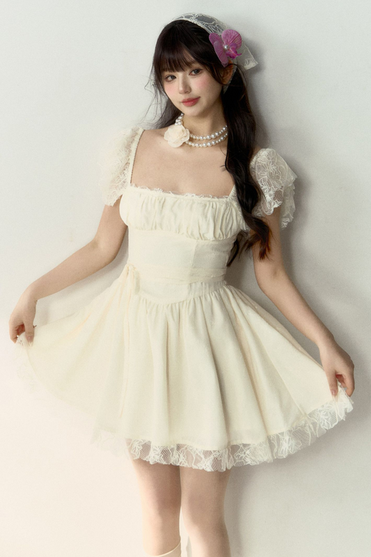 Kleid Schmetterling Spitze Straps