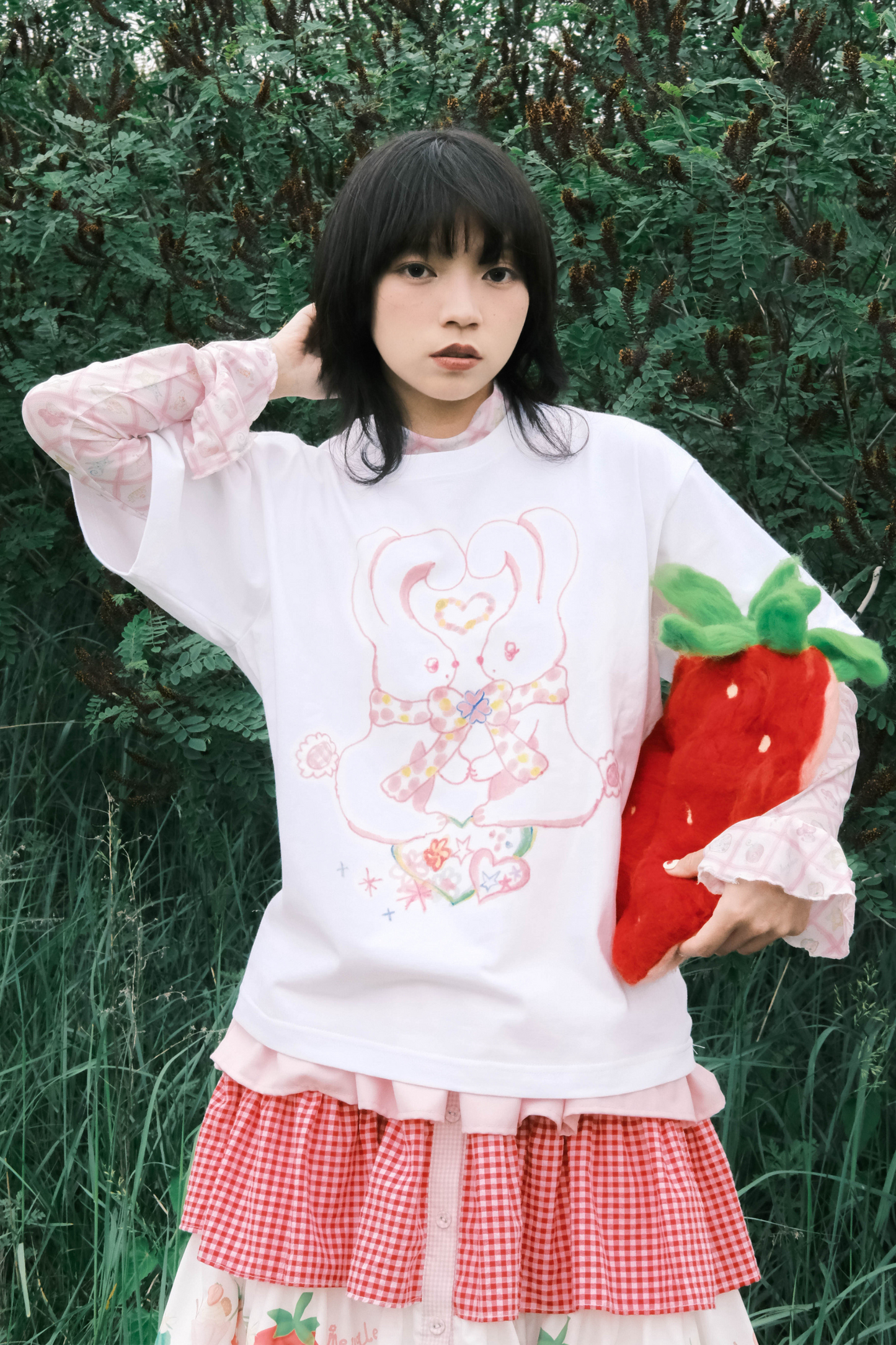T-Shirt Love mit Sternen-Print