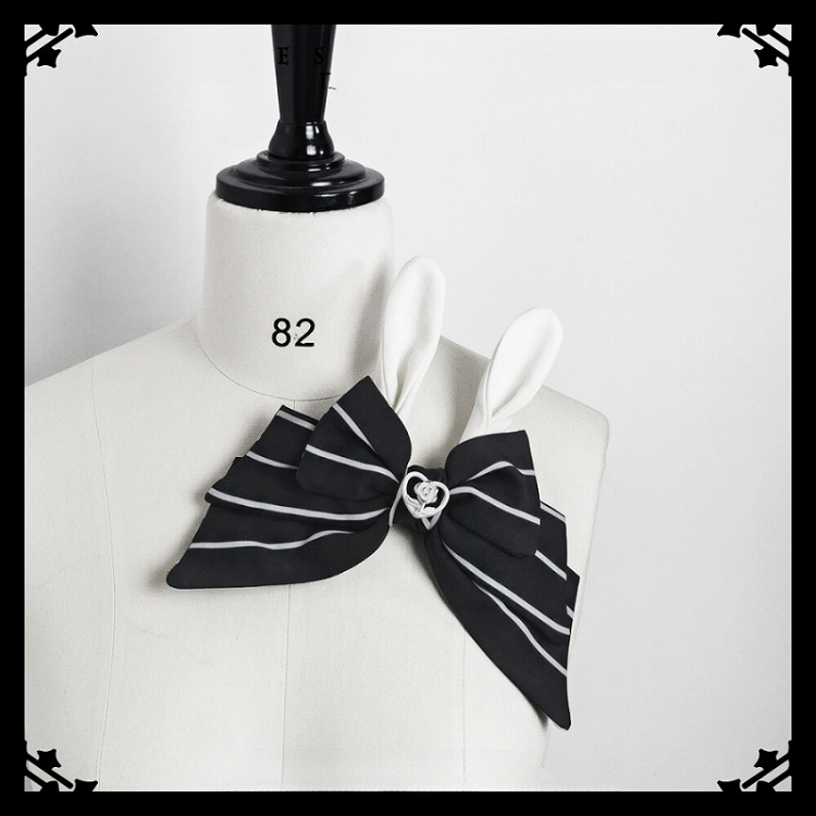 Bunny Pattern Options Brooch Bowknot Theater Ears/Polka Dot/Chess