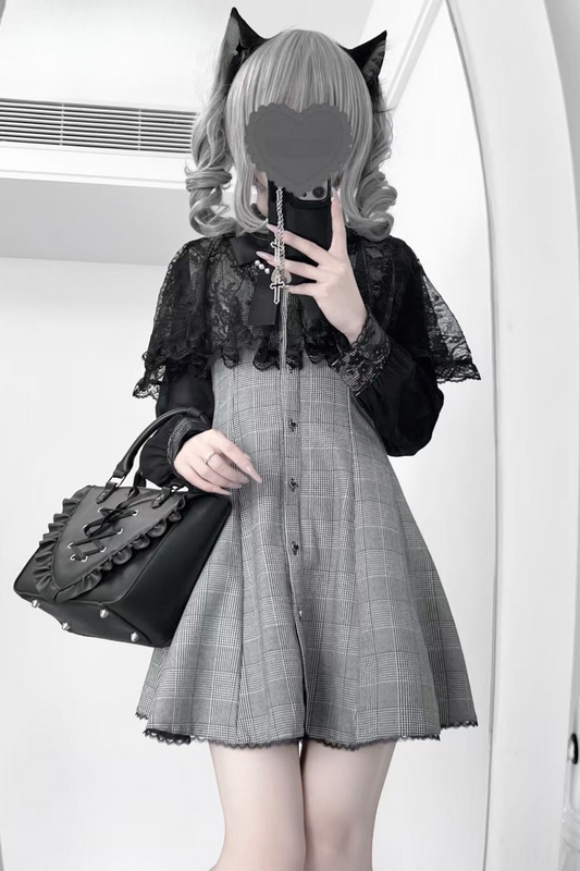 Design Kleid Massenproduktion Mine Kragen Spitze