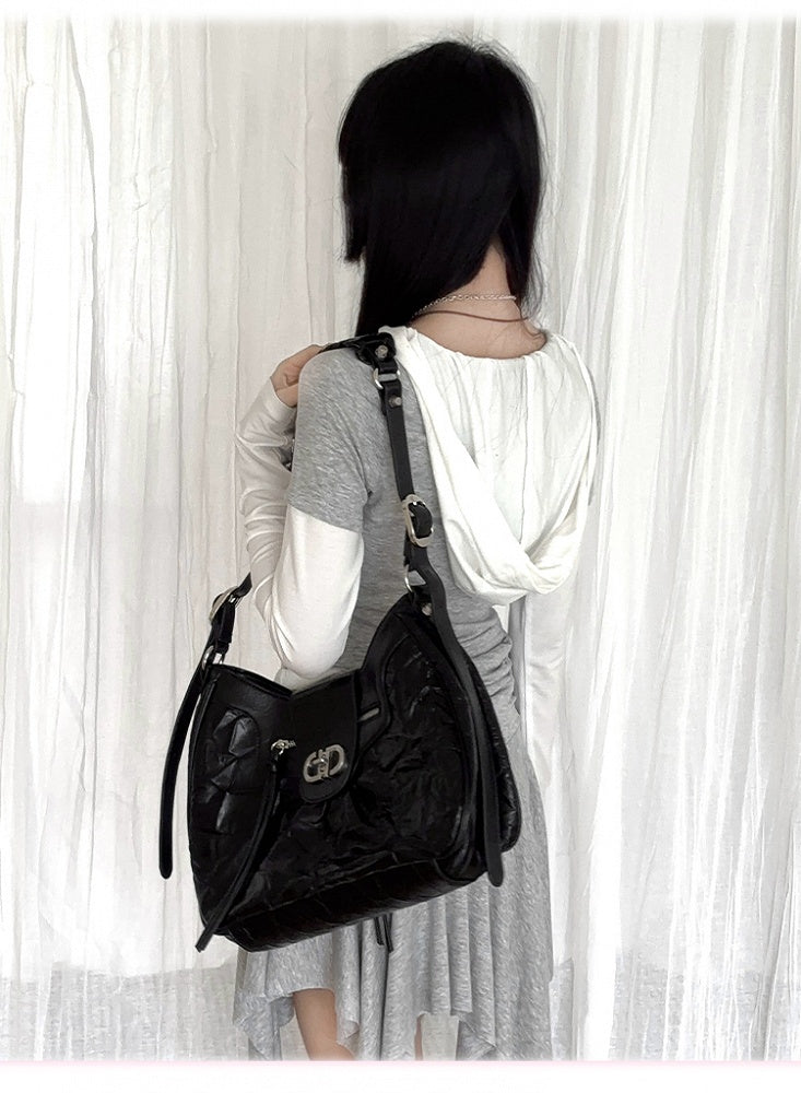Grey Cartoon Top/Asymmetrical Two-pieces Hooded Hem Skirt Girl Print Faux