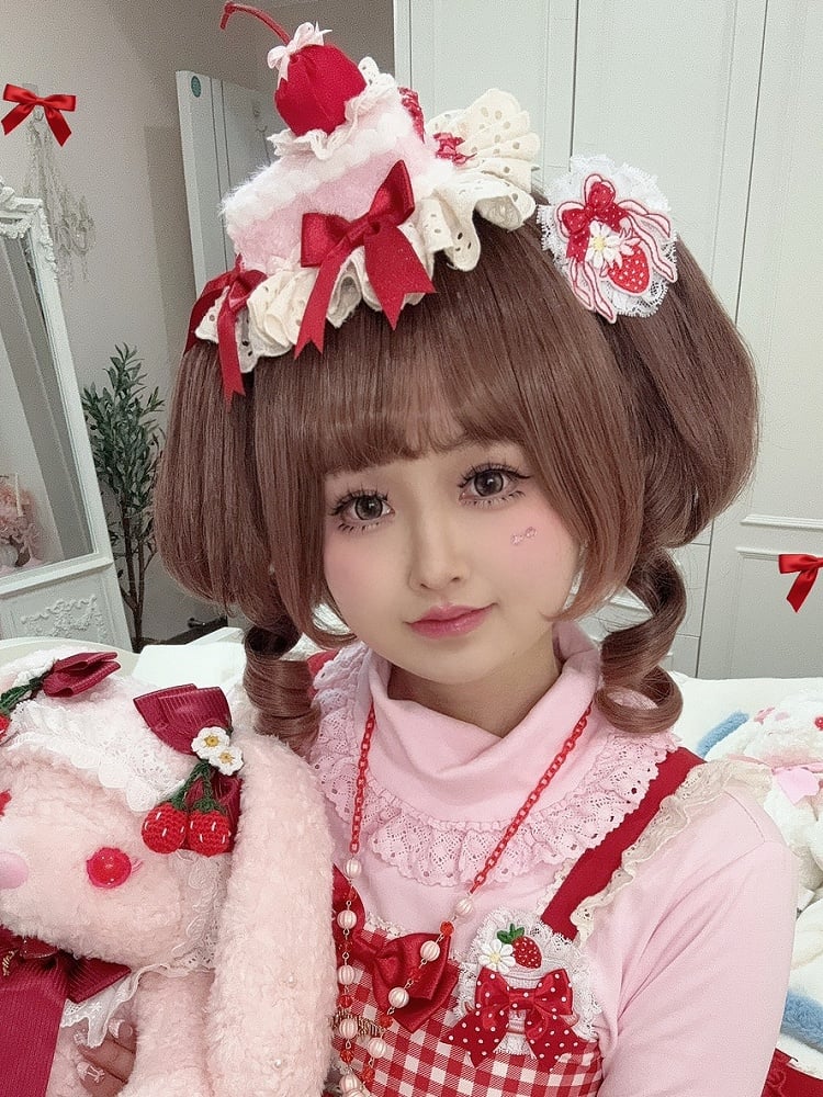Cake Bowknot Trim 3 Color Cherry Options Lace Mini Details Hat