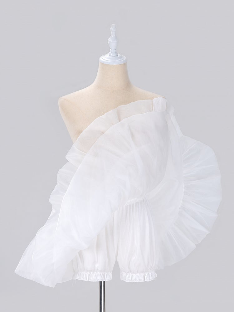 Bloomers with Petticoat Lining Puffy White 37cm