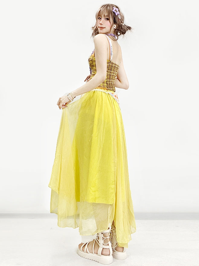 Yellow Summer Skirt Y2K