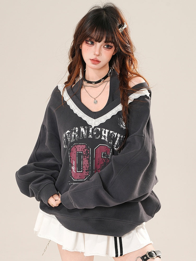 Beige/Gray Blokette Bittersweet Neck with Hoodie Core Halter Top Glamorous