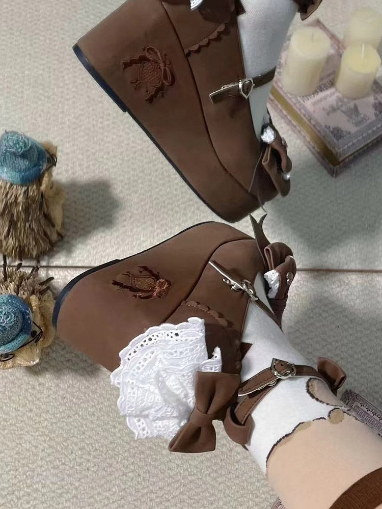 Schuhe Back Mary Multi-Tiered - Jane Plateau Lolita Lace
