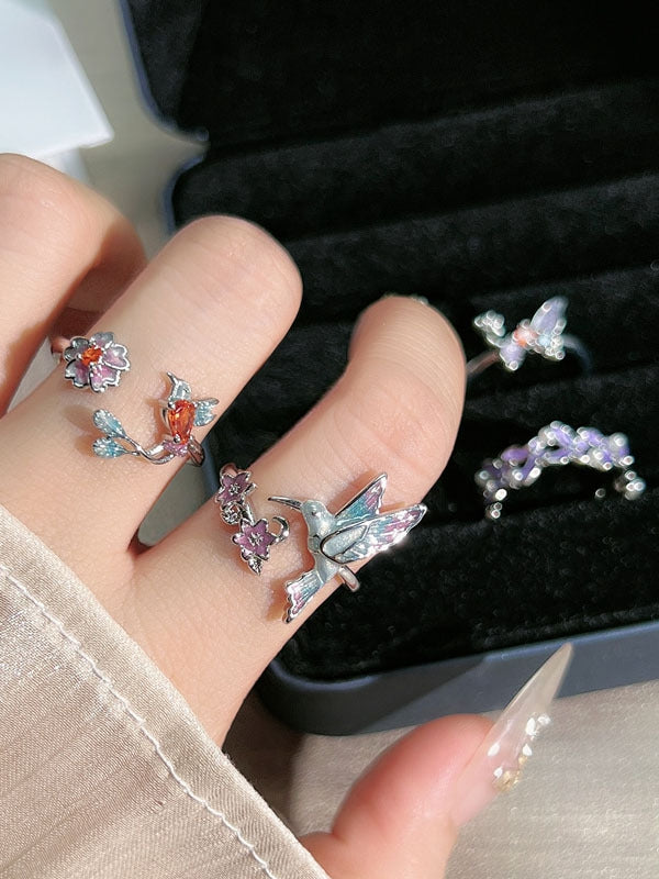 Options Y2K Design And Bird Bittersweet 2 Floral Ring