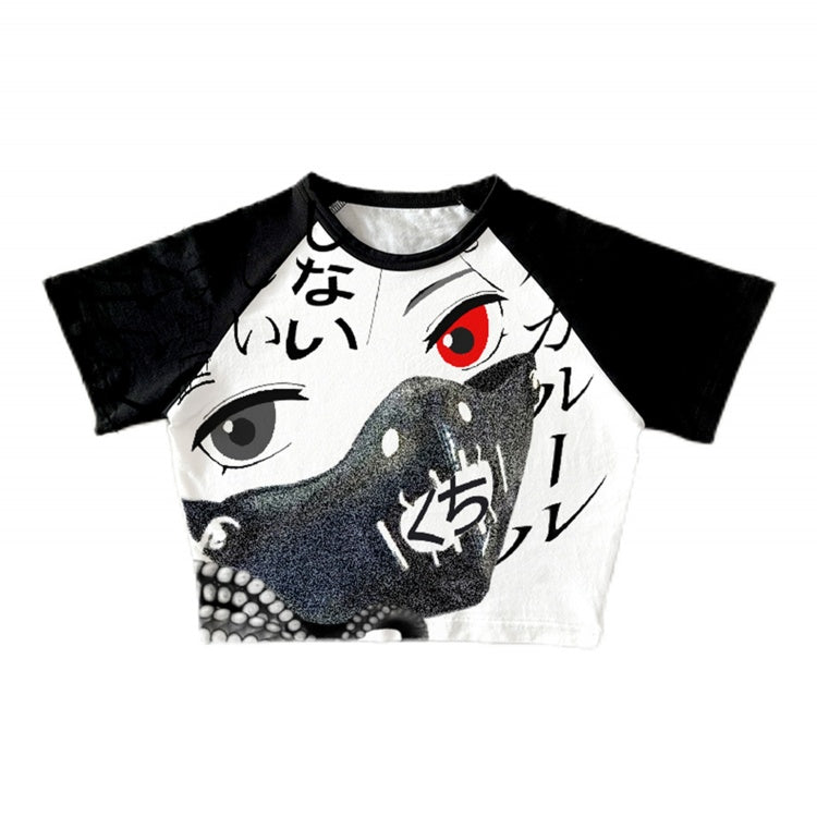 Haut court noir Y2K