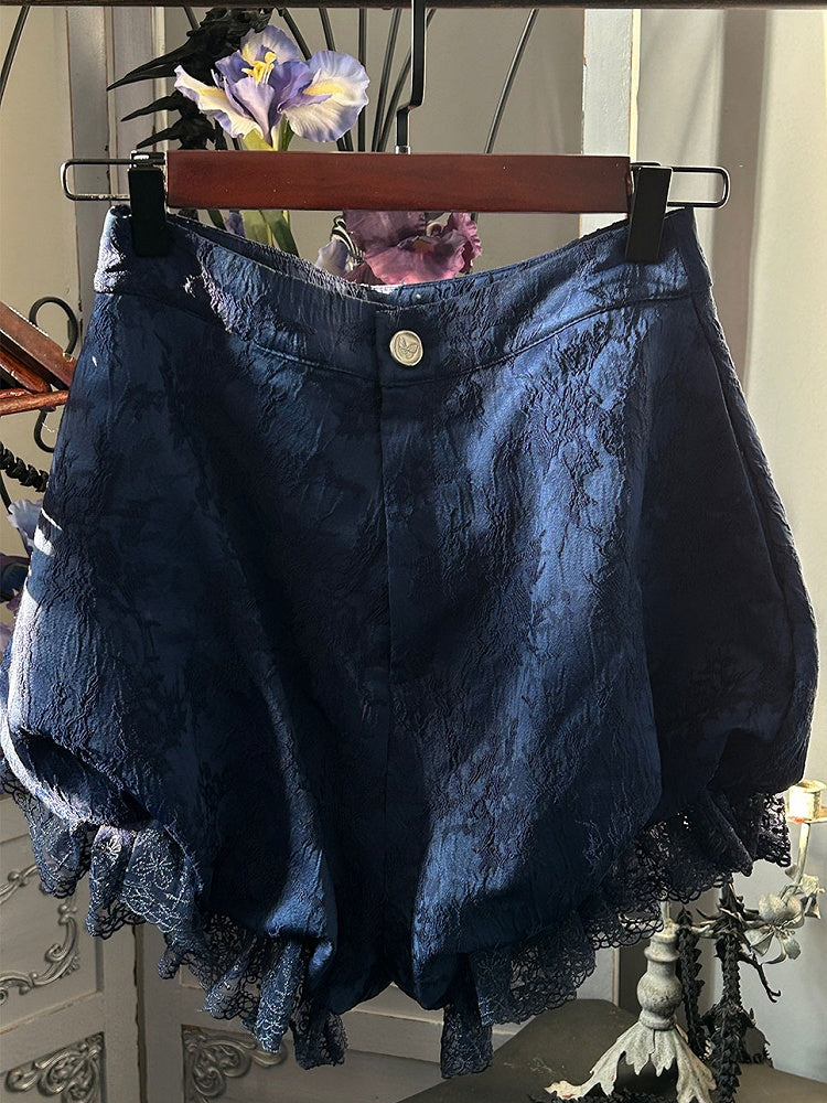 ダークブルーのゴシックロリータブルマー