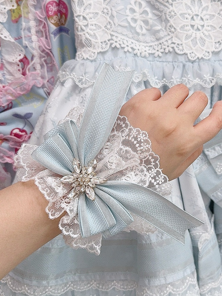 Options Rhinestone 5 Decorated Color Bowknot Snow Cuffs Wrist