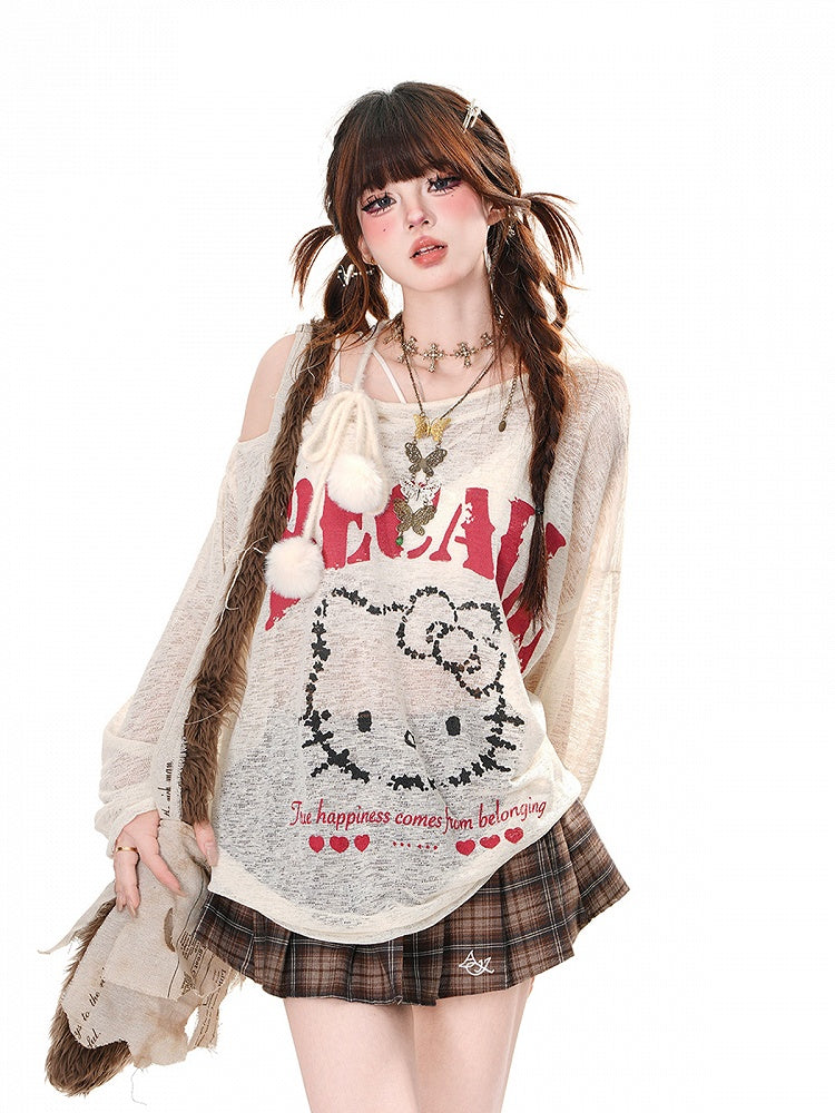 Buckle Belt Fashion Style Pleated Skirt with Free Plaid Preppy Coffee Millard