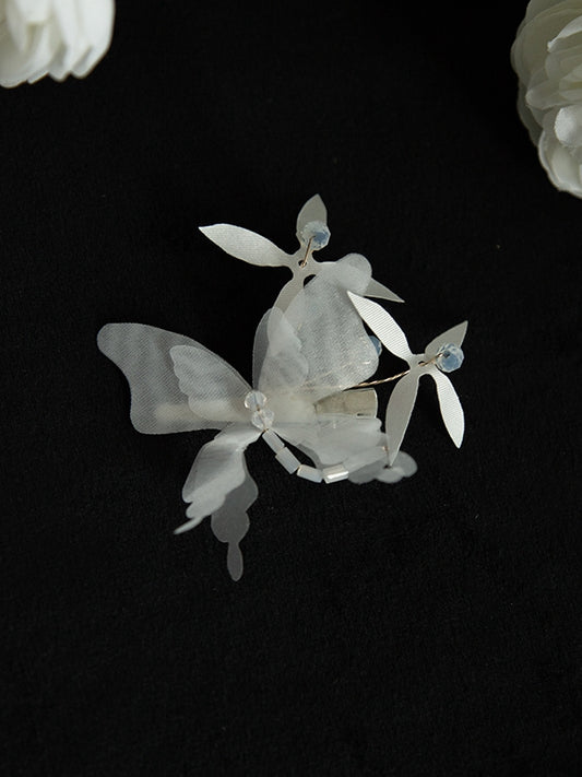 ヘアクリップ バタフライ ホワイト