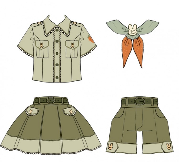 Kawaii Bunny Ouji Komplettset