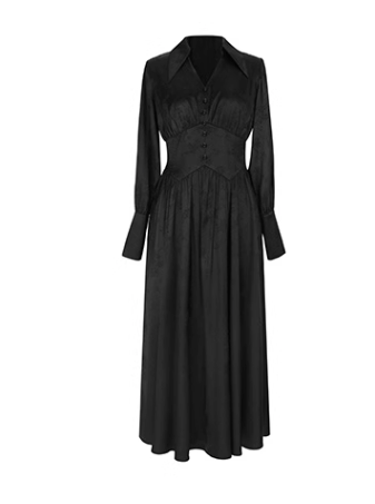 Dress Mark Jacquard Mode Waist Long