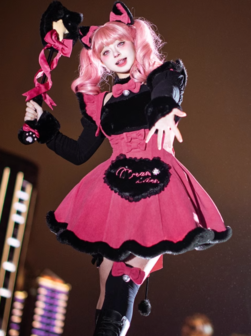 Skirt Ribbon Sweet Love Top + Suspender Girly
