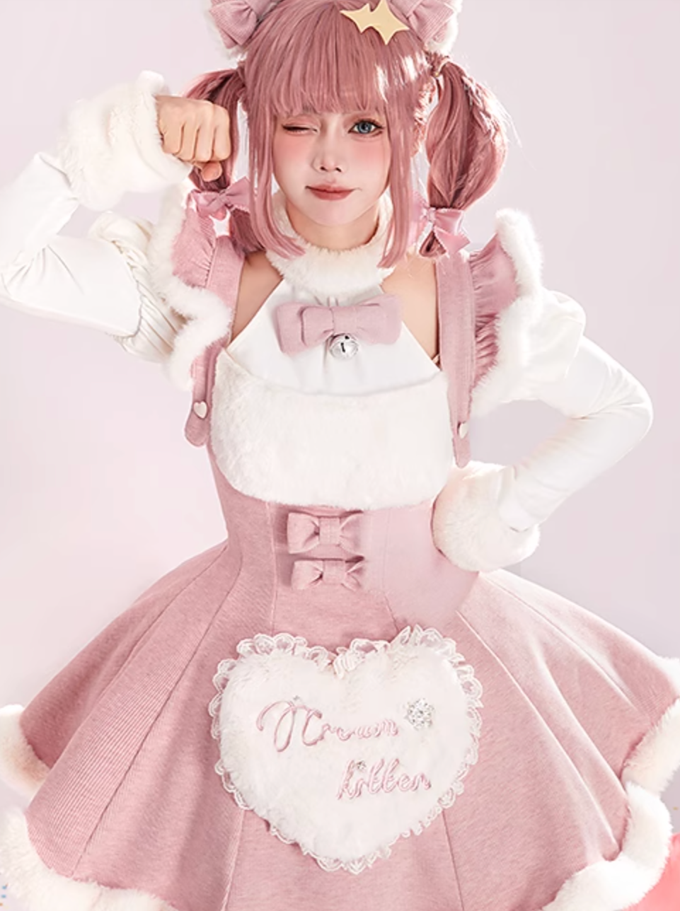Skirt Ribbon Sweet Love Top + Suspender Girly