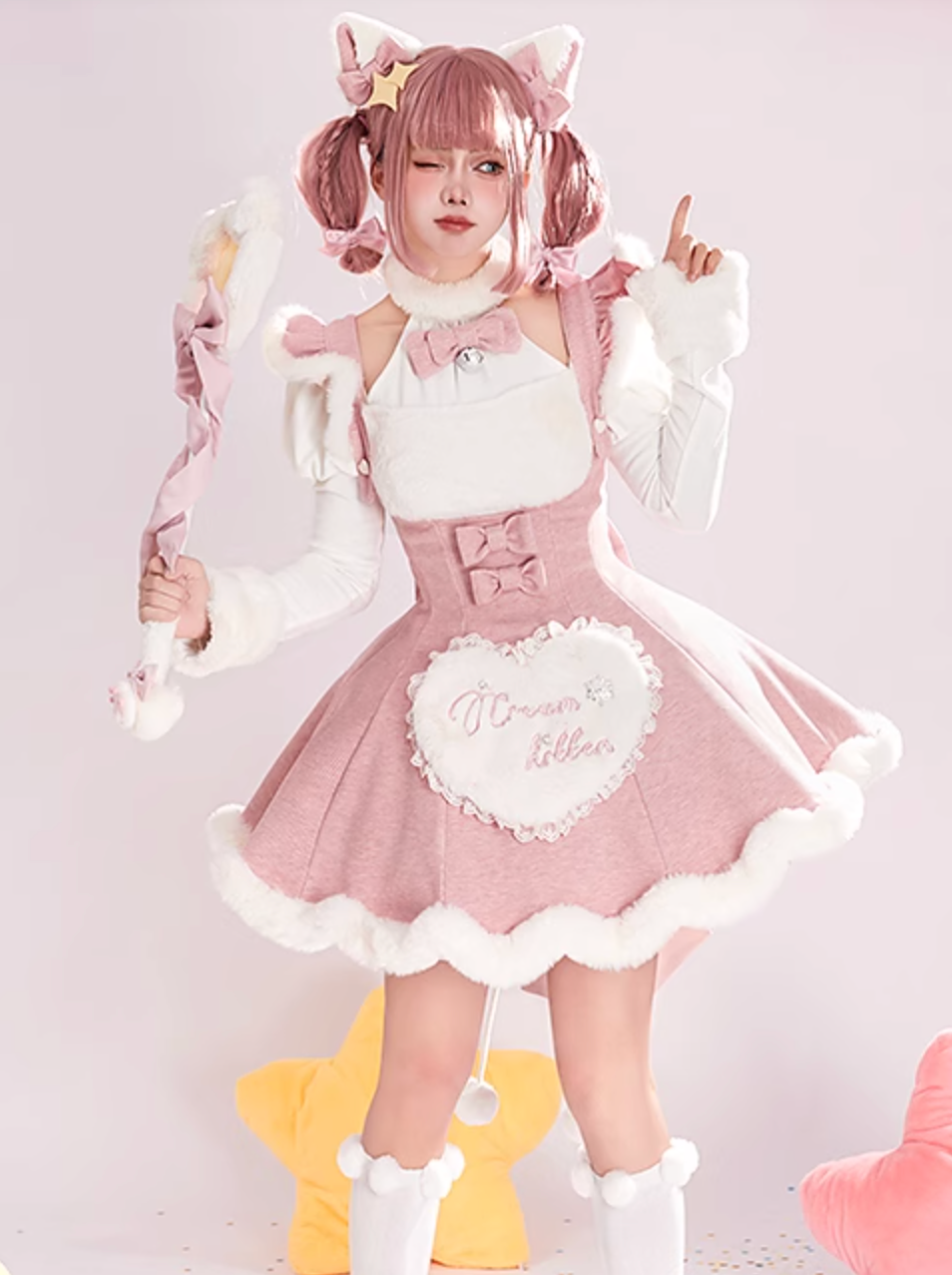 Skirt Ribbon Sweet Love Top + Suspender Girly
