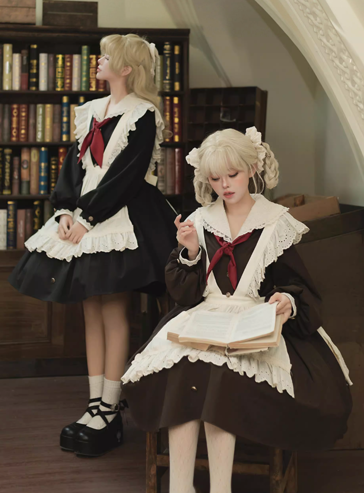 1 Eva Chou Hair + Chou Elegant Series Schürze für Bandreservierungen: Frist Juni