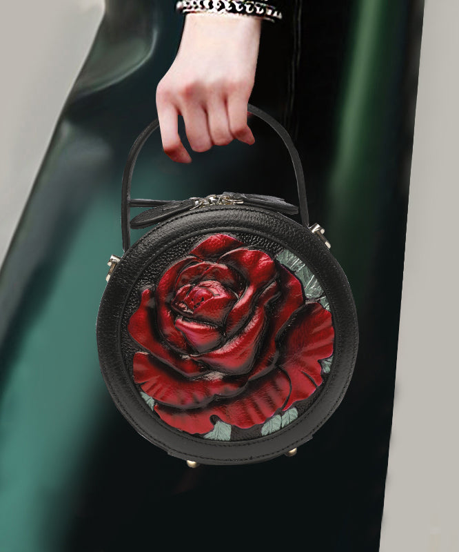 Purple Embossed New Style Peony Ethnic Bag Round 2025