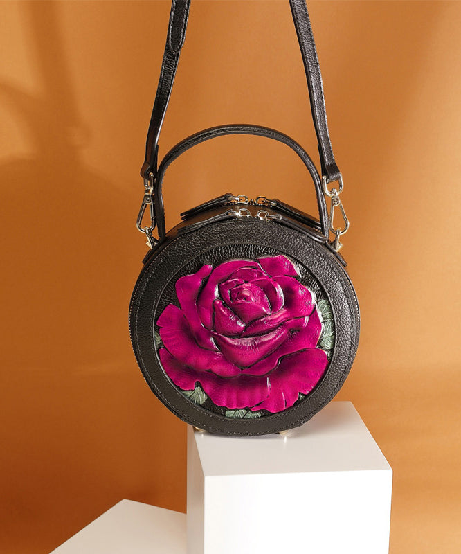 Purple Embossed New Style Peony Ethnic Bag Round 2025