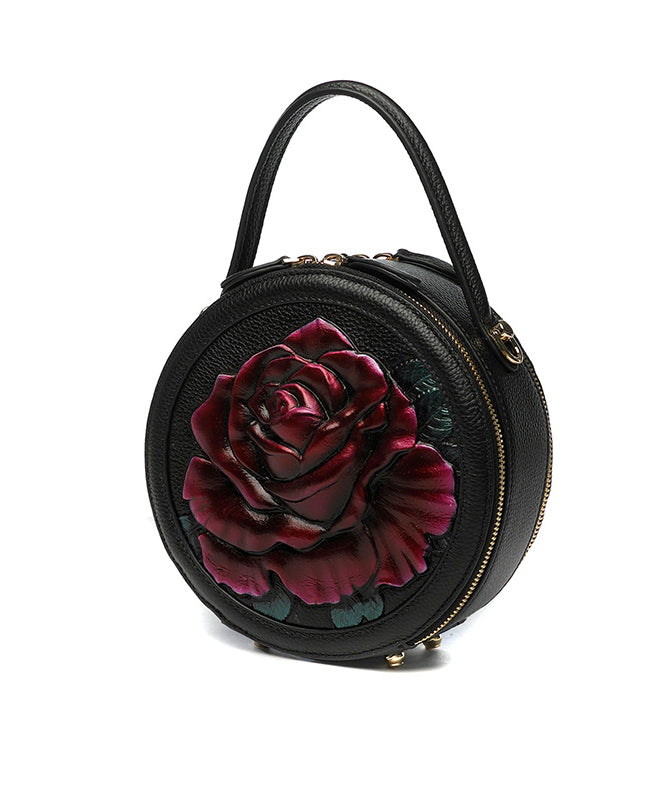 Purple Embossed New Style Peony Ethnic Bag Round 2025