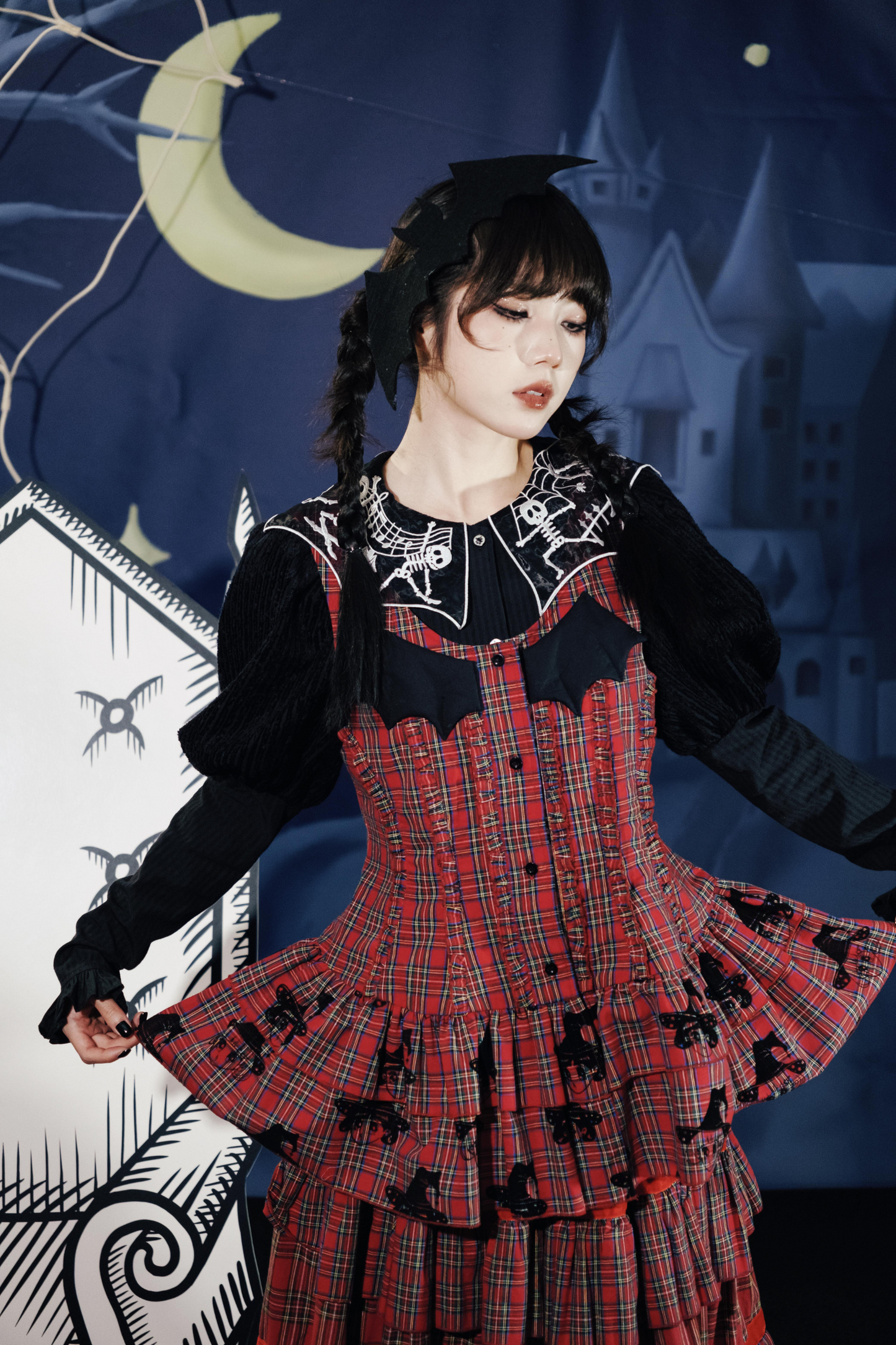 Top Dracula Check Sleeveless