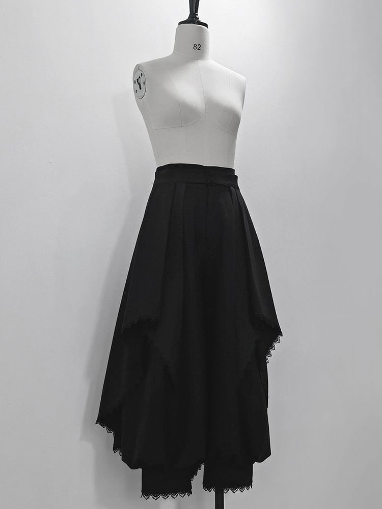 Pants with Train Lace-Trimmed (Ankle-Length) Removable Lantern
