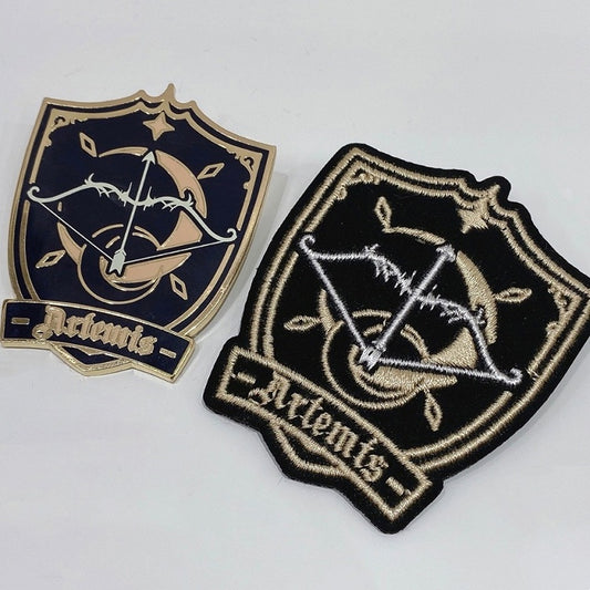 Badge Metal Preppy Dark / Green Embroidered